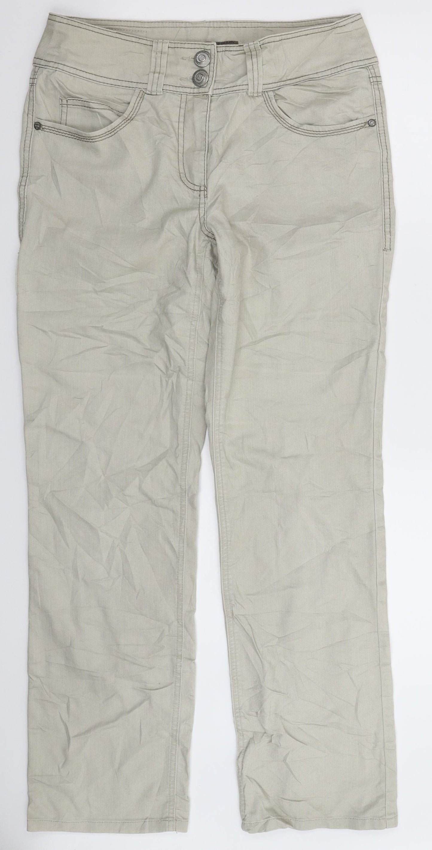Cecil Womens Grey  Denim Straight Jeans Size 31 in L31 in