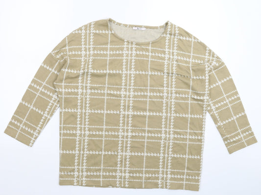 TU Womens Beige Fair Isle  Pullover Jumper Size 14