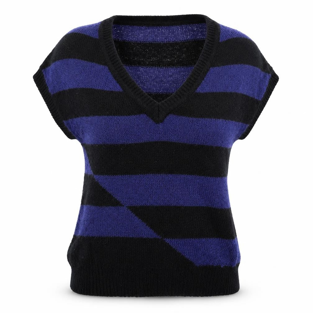Only Womens Multicoloured Striped Knit Pullover Jumper Size L