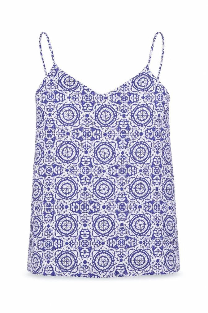 Primark Womens Blue Geometric  Basic Tank Size 6
