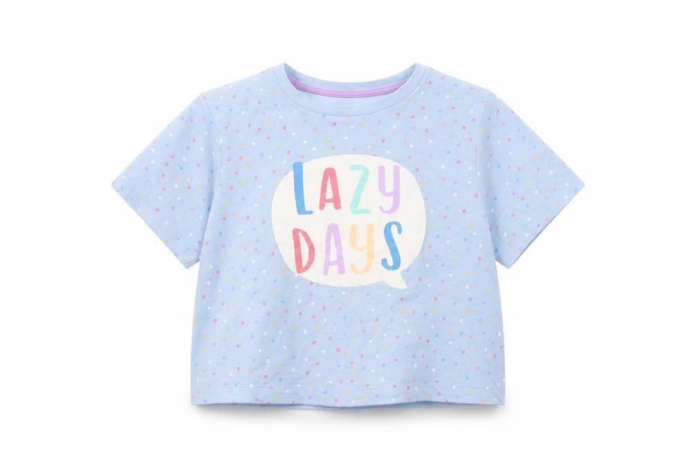 TU Girls Blue Polka Dot  Basic Polo Size 3-4 Years