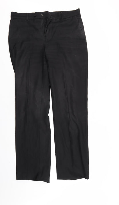 Preloved Burton Mens Black   Trousers  Size 32 L31 in - Front