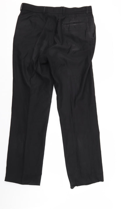 Preloved Burton Mens Black   Trousers  Size 32 L31 in - Back