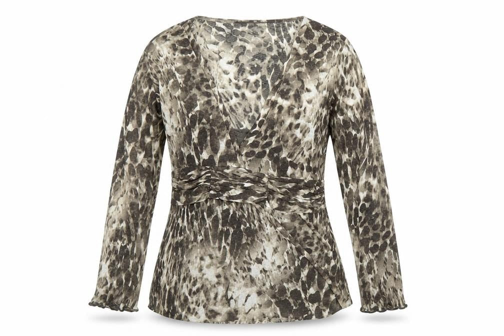 Moda Womens Brown Polka Dot  Basic Blouse Size 12