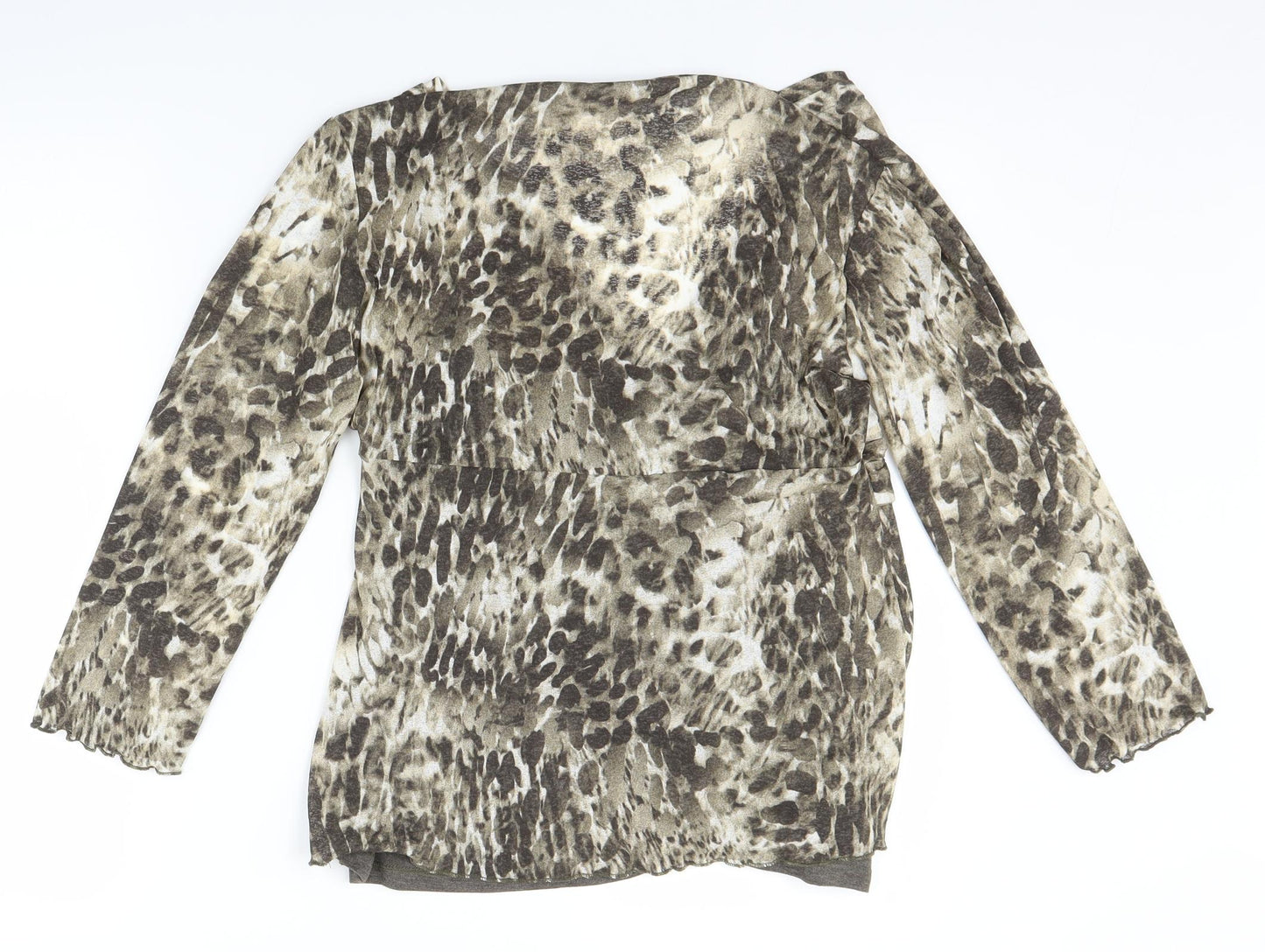 Moda Womens Brown Polka Dot  Basic Blouse Size 12