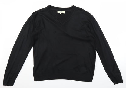 Preloved Easy Mens Black   Pullover Jumper Size M - Front