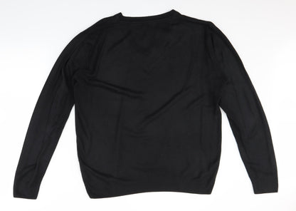 Preloved Easy Mens Black   Pullover Jumper Size M - Back