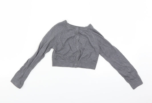Mothercare Girls Grey   Cardigan Jumper Size 4 Years
