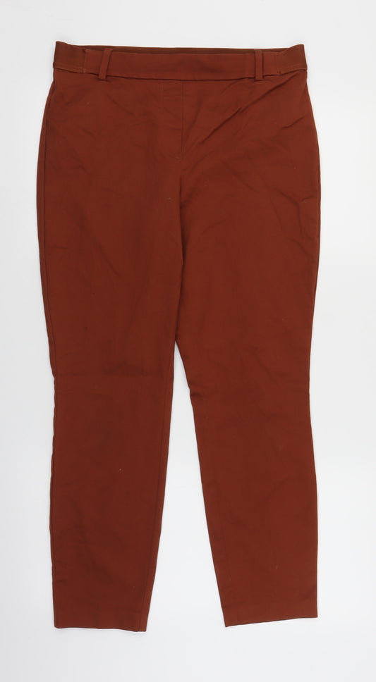 H&M Womens Brown   Chino Trousers Size 12 L26 in