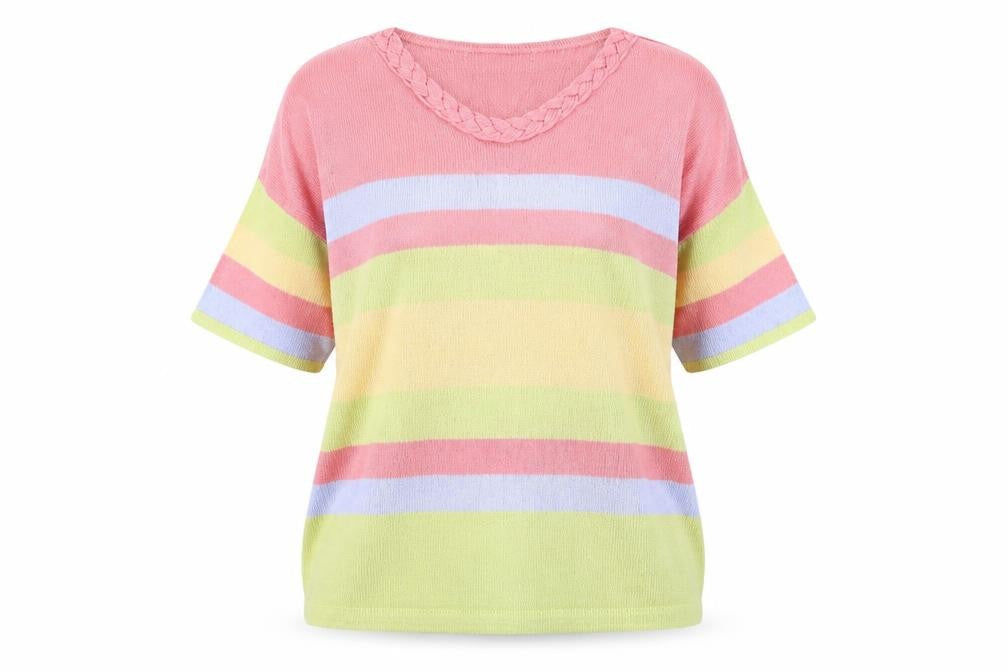 Preworn Womens Yellow Striped  Pullover Jumper Size L