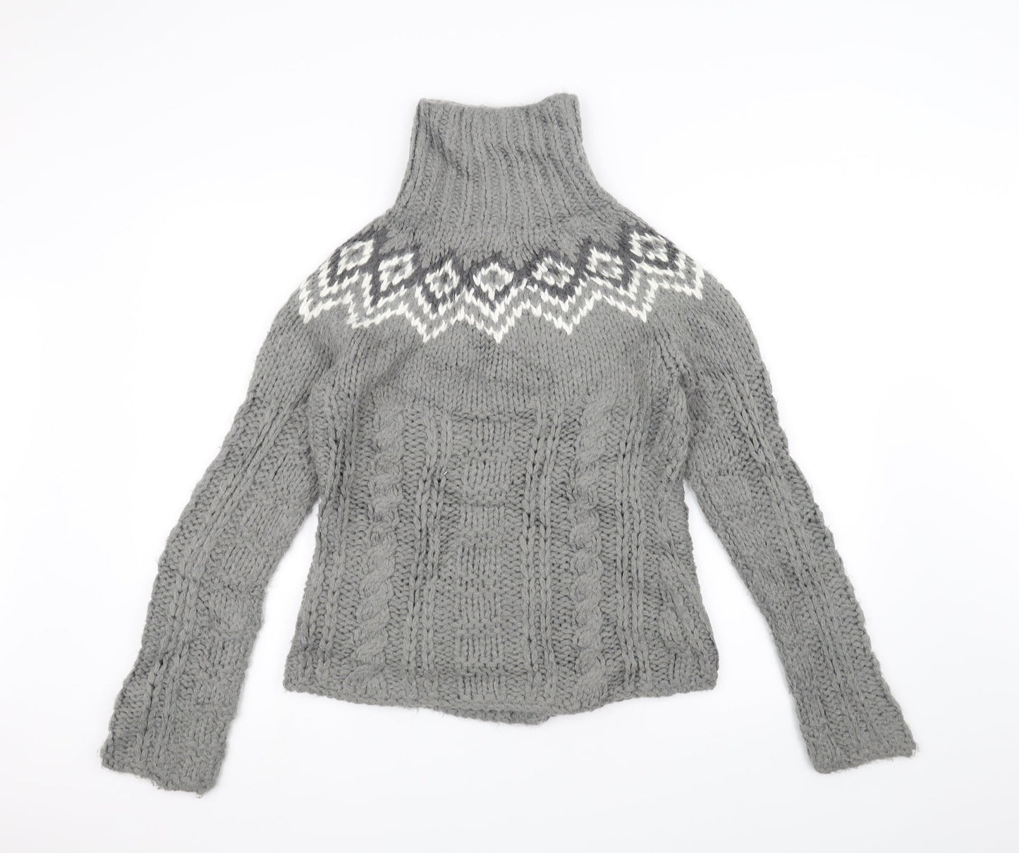 ALS Womens Grey  Knit Jacket Coatigan Size 10