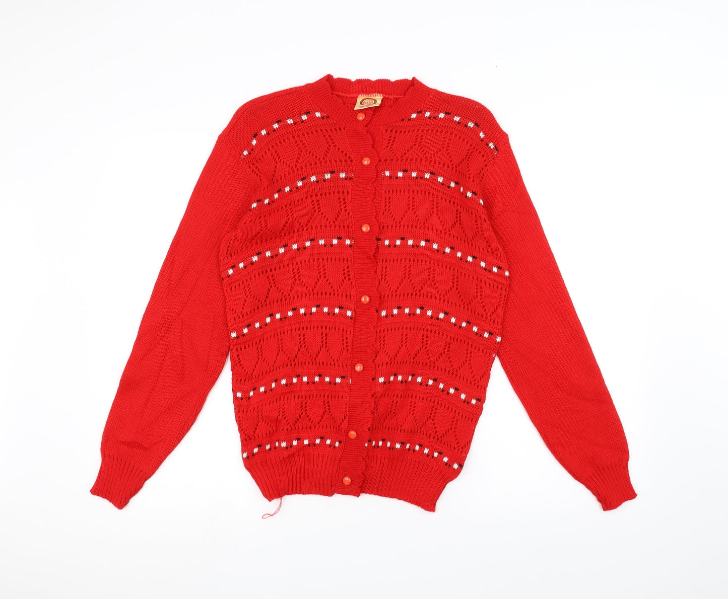 Glen Womens Red   Cardigan Jumper Size M