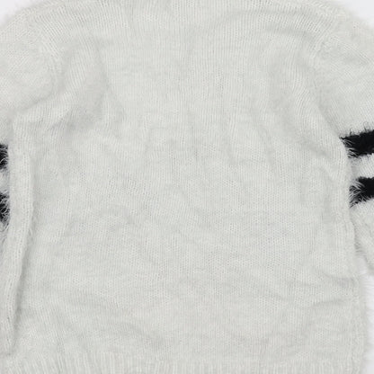 Cameo Rose Womens White Knit Pullover Jumper Size M