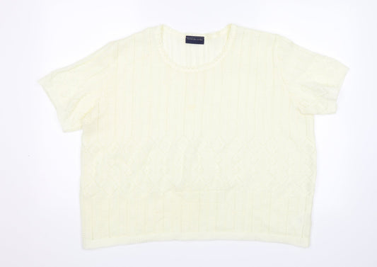Fashion Extra Womens White   Jersey T-Shirt Size 24