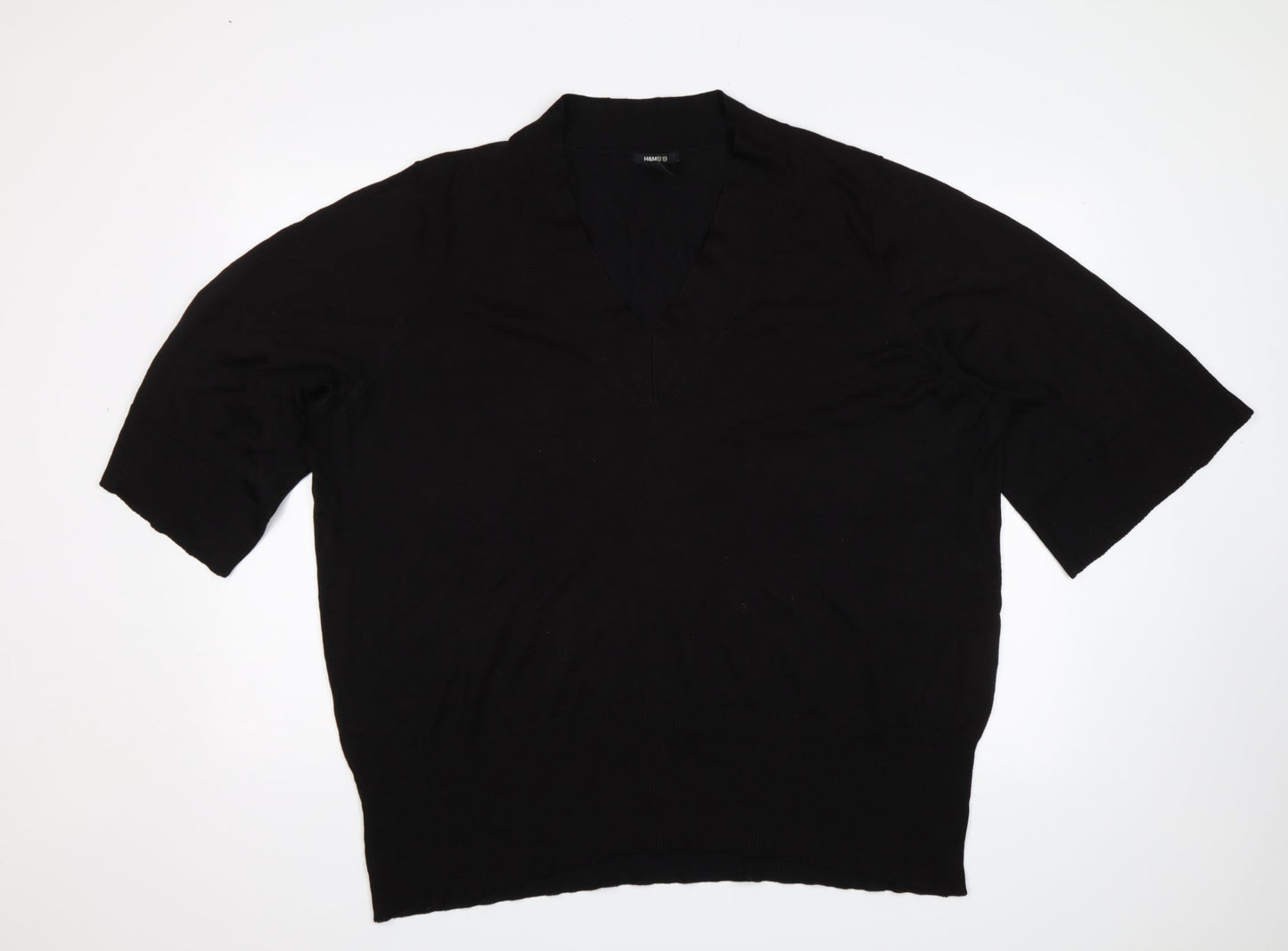 H&M Womens Black   Jersey T-Shirt Size 3XL