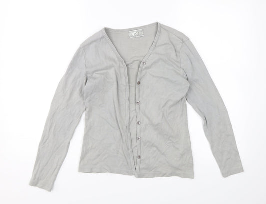 Exit Womens Grey   Cardigan Jumper Size 14