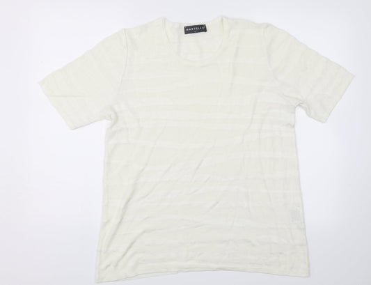 Martello Womens White   Jersey T-Shirt Size L