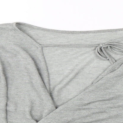 Debenhams Womens Grey   Jersey Blouse Size 16