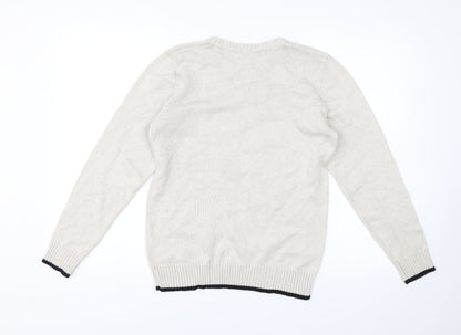 Preloved H&M Girls Brown   Pullover Jumper Size 13-14 Years  - My pugly x-mas jumper - Back