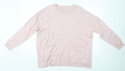 Preloved Gallery Womens Pink   Pullover Jumper Size L - Front