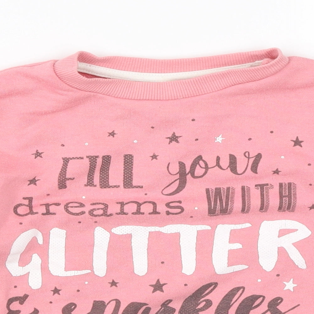 Young Dimension Girls Pink   Pullover Jumper Size 5-6 Years  - Fill your dreams with glitter and sparkles