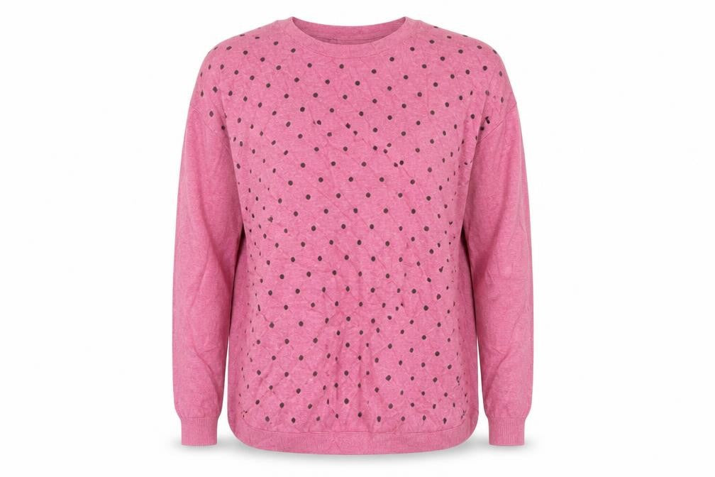 Target Womens Pink Polka Dot Knit Pullover Jumper Size L