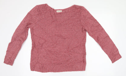 Preloved Indigo Womens Pink  Knit Pullover Jumper Size 12 - Front