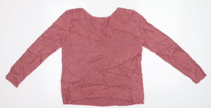 Preloved Indigo Womens Pink  Knit Pullover Jumper Size 12 - Back