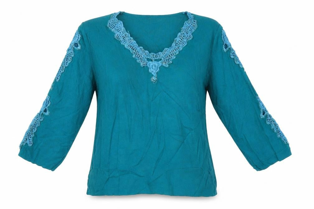 Roman Originals Womens Blue   Basic Blouse Size S