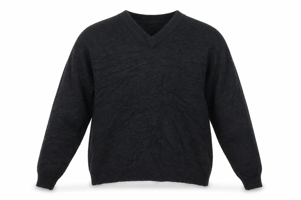 H&M Mens Black  Knit Pullover Jumper Size S