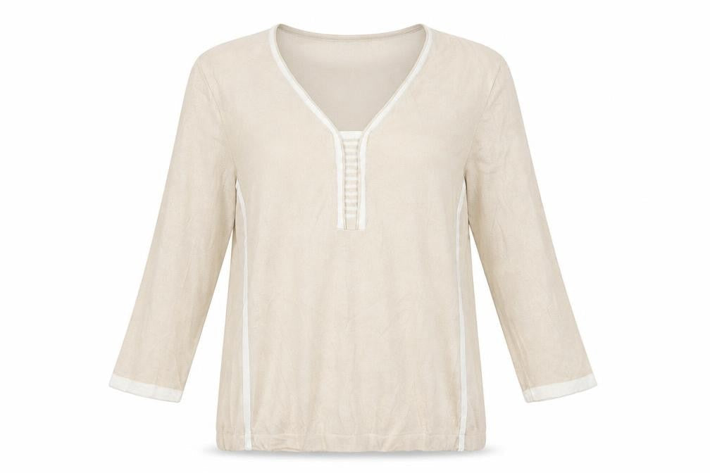 faber Womens Beige   Basic Blouse Size 12