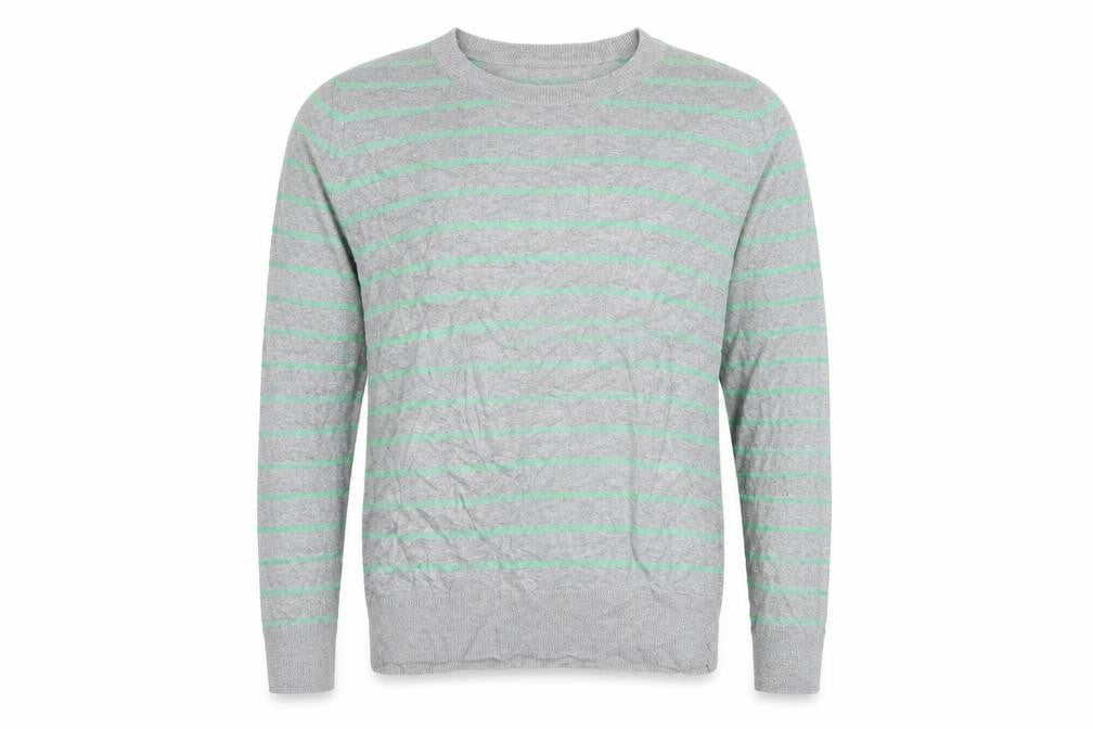 Gap Mens Grey Striped Knit Pullover Jumper Size S