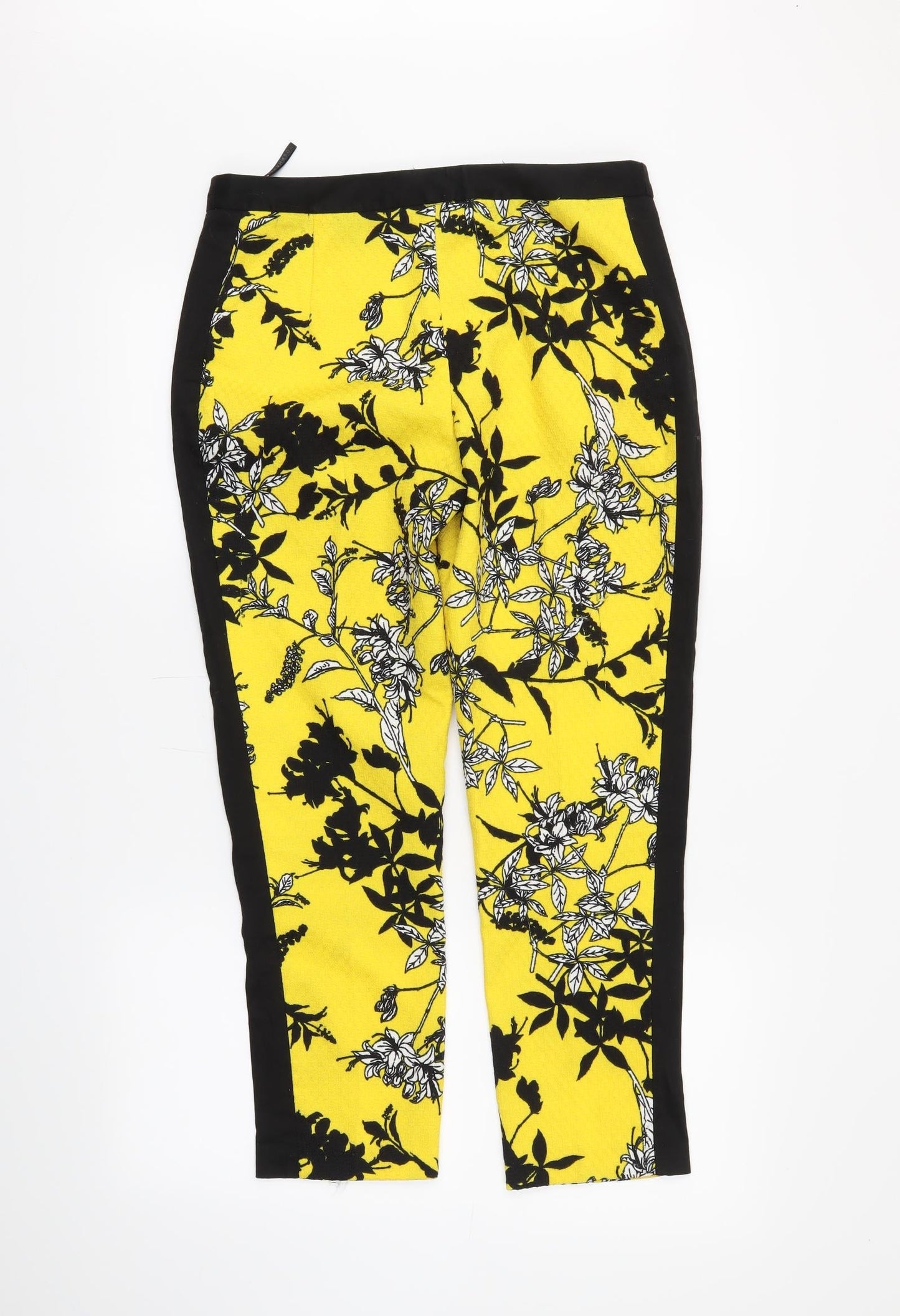 Atmosphere Womens Yellow Floral  Trousers  Size 10 L23 in