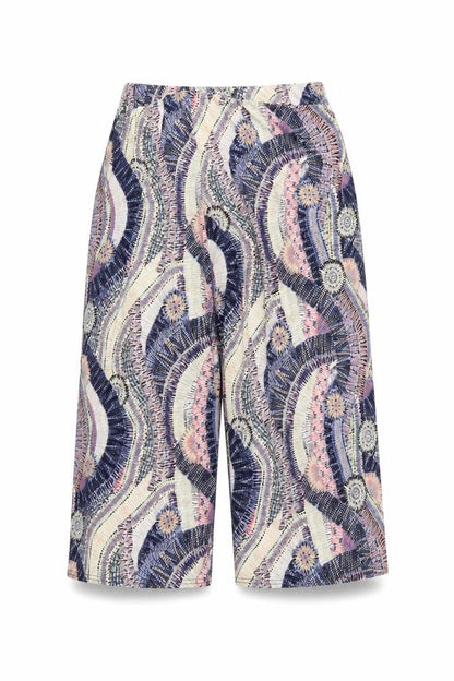 Preworn Womens Blue Geometric  Cropped Trousers Size S L29 in