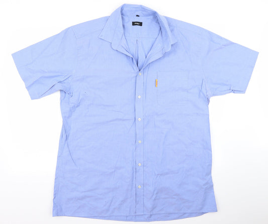 disley Mens Blue    Button-Up Size 17