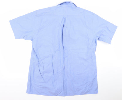 disley Mens Blue    Button-Up Size 17