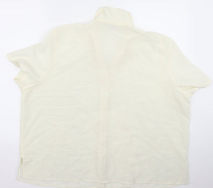 Preloved sara o neal Womens White   Basic Button-Up Size 16 - Back