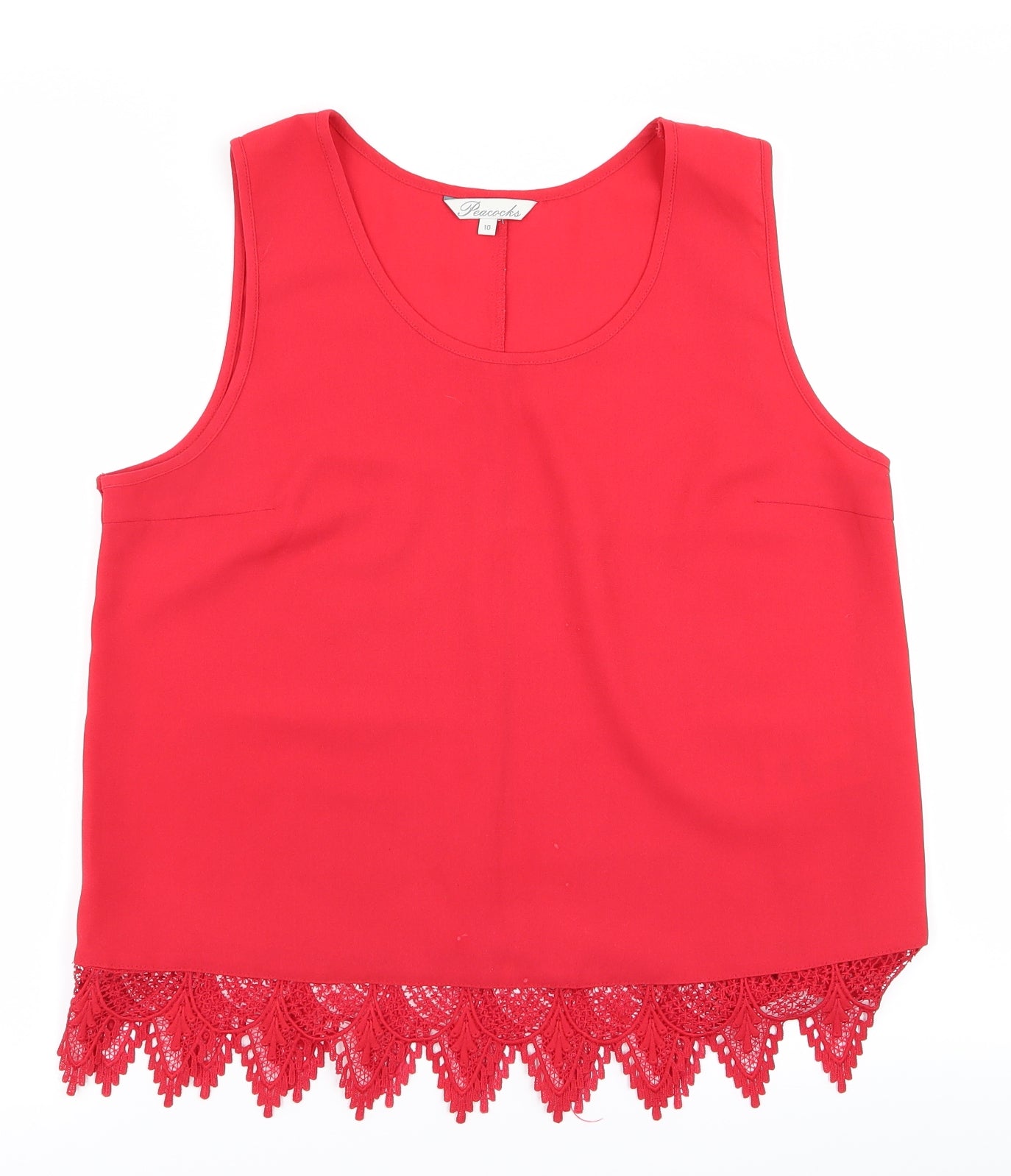 Peacocks Womens Red   Basic Blouse Size 10