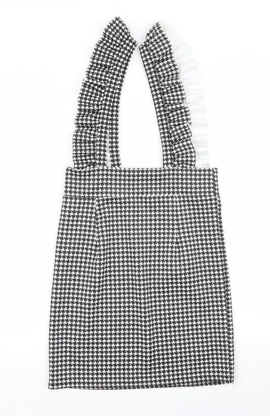 Cameo Womens White Check Rayon Slip Dress  Size 10