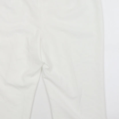 Bonmarché Womens White Cropped Trousers Size 20 L20 in