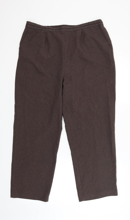 Bonmarché Womens Brown Trousers Size 16 L25 in