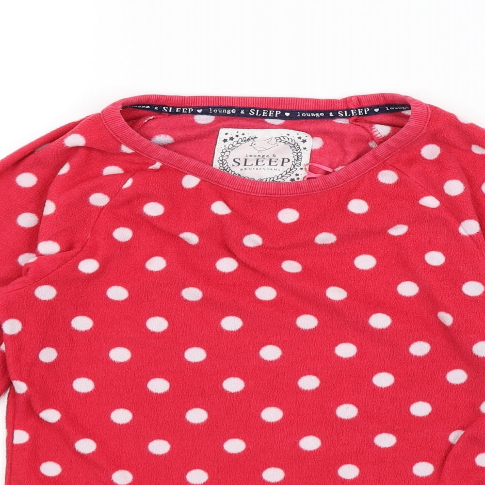 Debenhams Womens Pink Polka Dot  Pullover Jumper Size 8