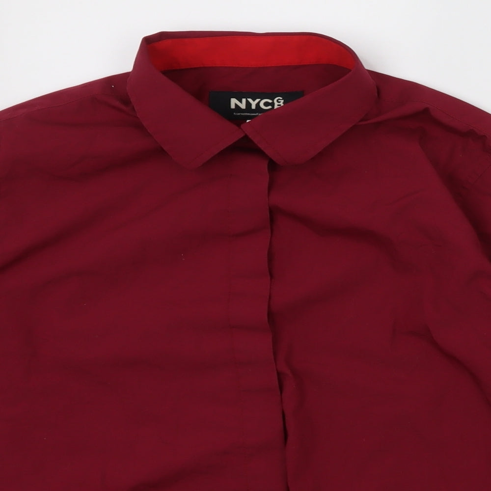 NYC GB Boys Red   Basic Button-Up Size 12 Years