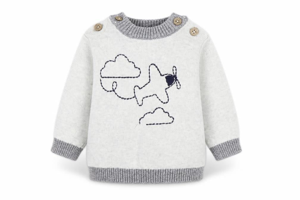 TU Baby Grey  Flannel Pullover Casual Size 0-3 Months