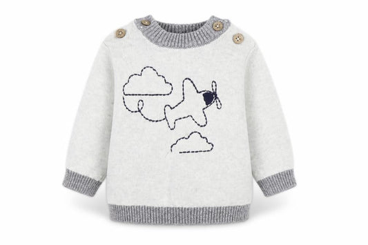 Tu Baby Grey  Flannel Pullover Casual Size 0-3 Months