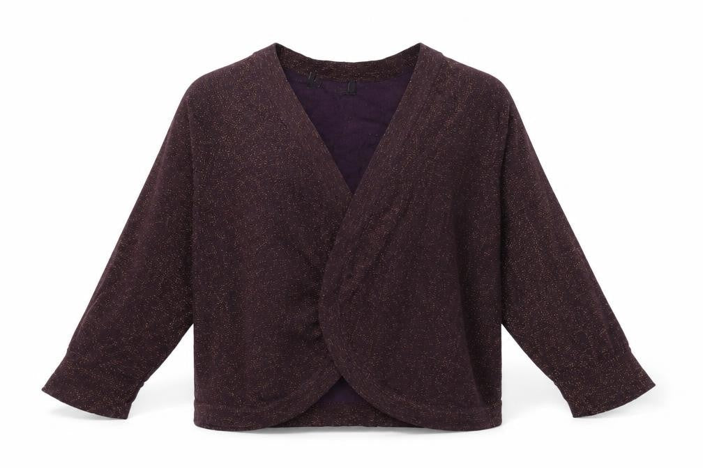 Preworn Womens Purple  Knit Basic Blouse Size S  - Bolero Style