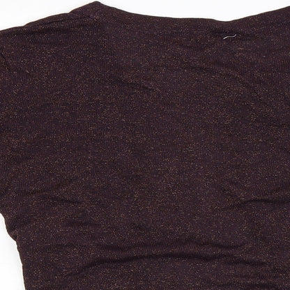 Preworn Womens Purple  Knit Basic Blouse Size S  - Bolero Style