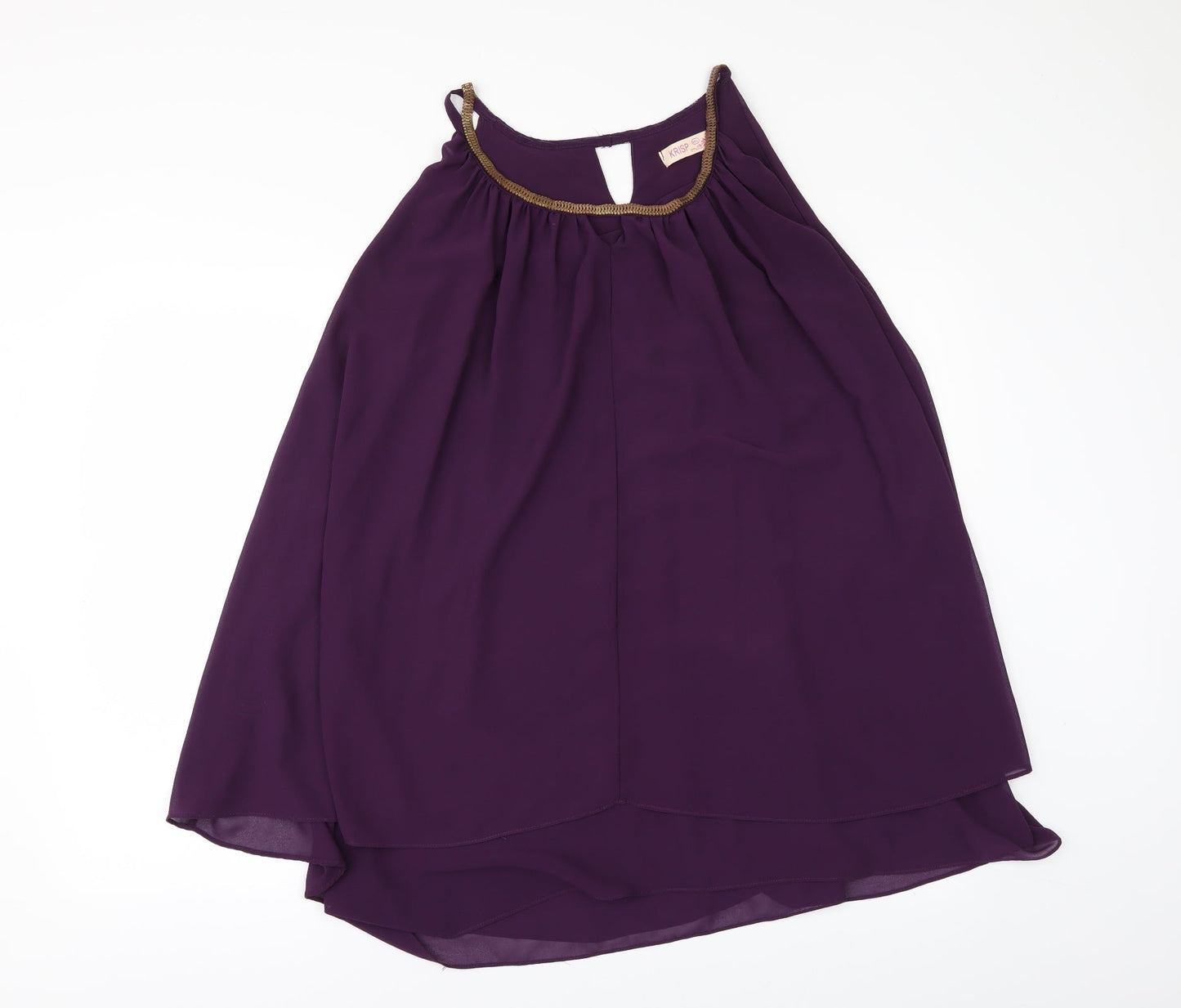 Krisp Womens Purple   Tunic Blouse Size L