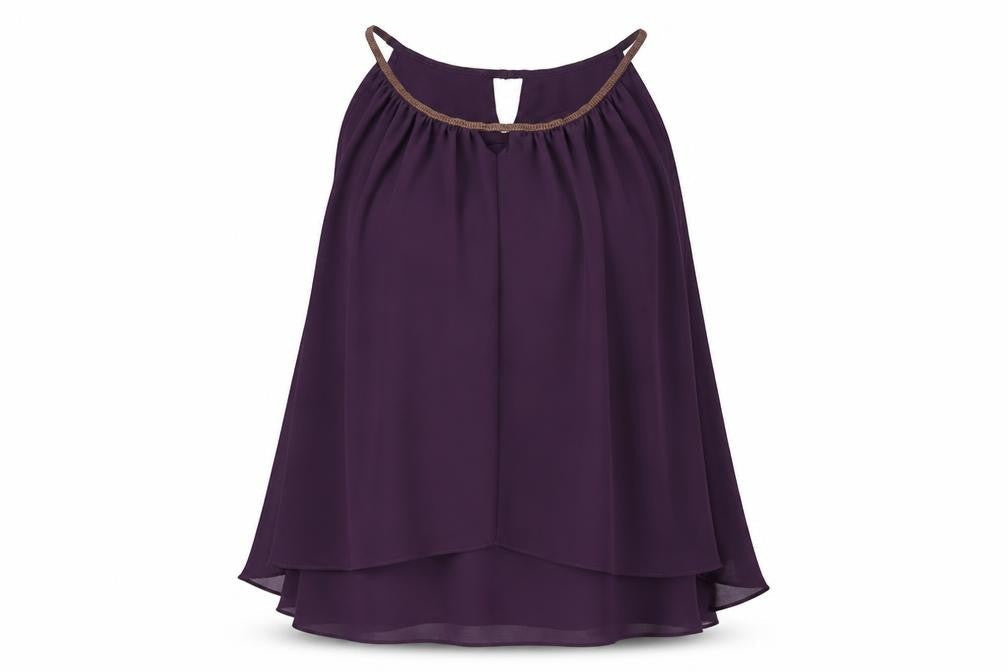 Krisp Womens Purple   Tunic Blouse Size L