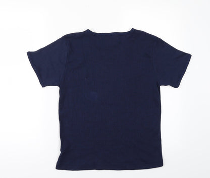 Preloved nouveau Womens Blue   Basic T-Shirt Size S - Back